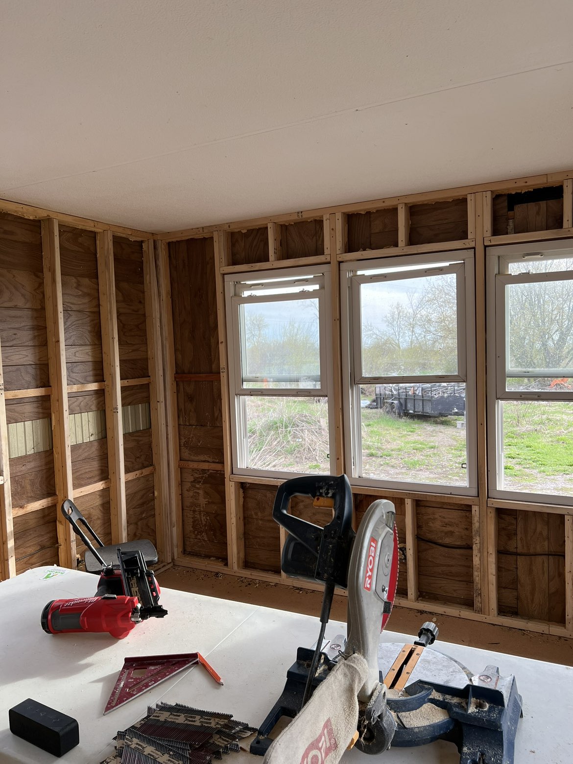 Residential wall reframing