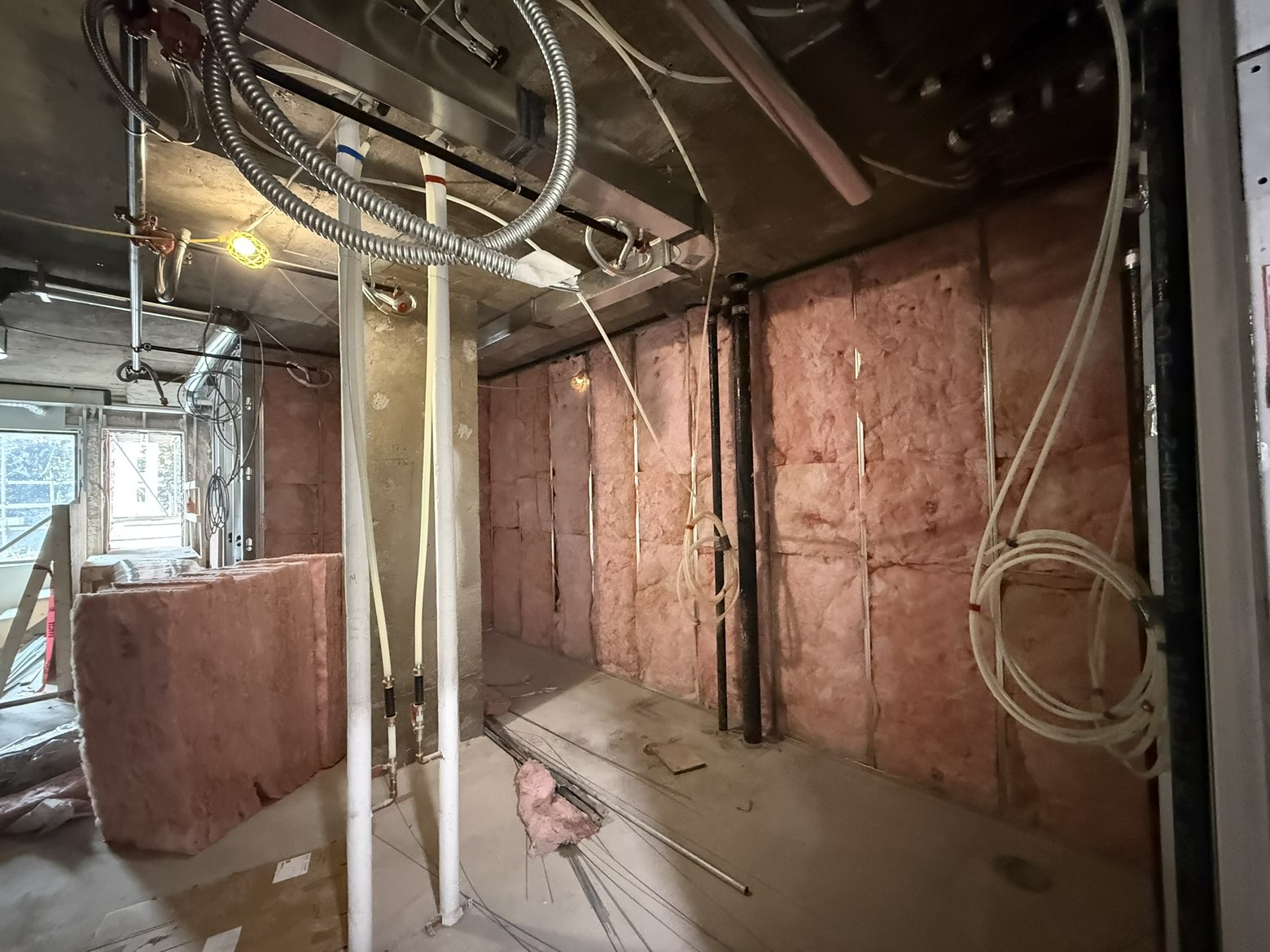 Basement insulation and services